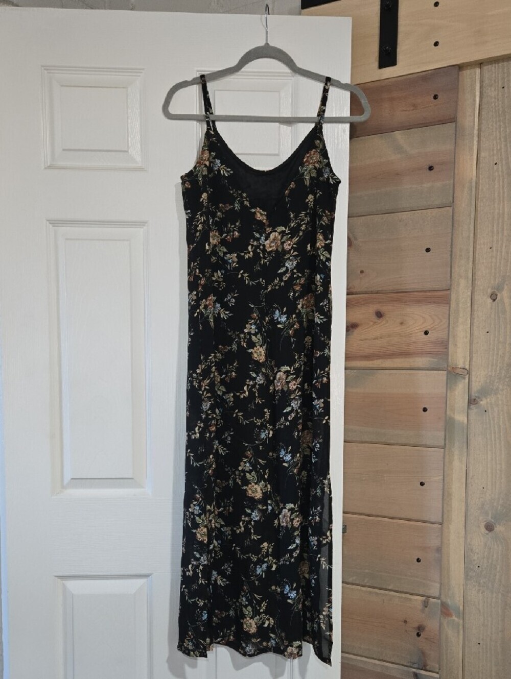 Un Deux Trois Black Floral Madi Slip Dress Size Small - Picture 4 of 8